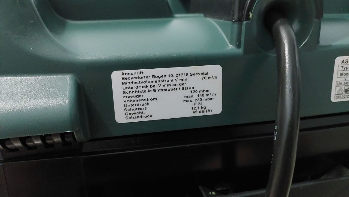 Пилосос enviro dustkiller, metabo