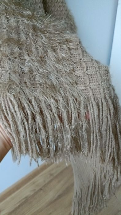 Ponczo damskie narzutka peleryna boho na jesień jesienna na zimę