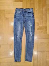 Spodnie jeans Skinny rozm 32 xxs niebieski jak NOWE
