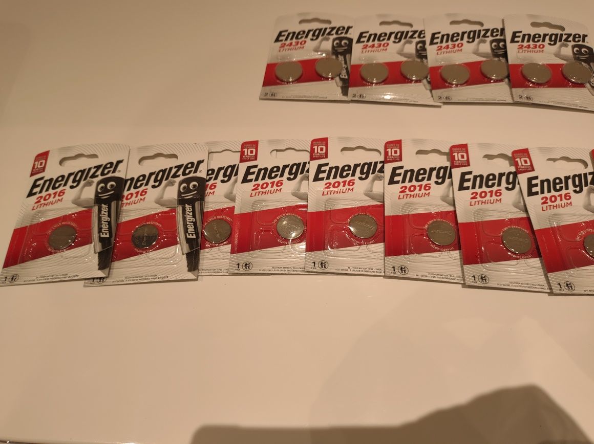 Nowe baterie Energizer 2430 Lithium, Energizer 2016 Lithium