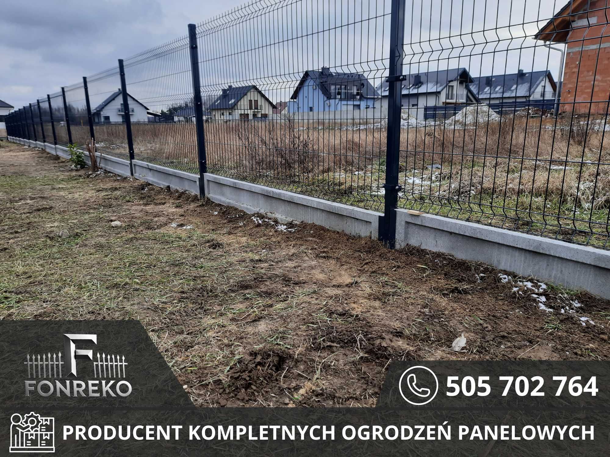 Kompletne Ogrodzenie Panelowe + Podmurówka Gotowy Zestaw do Montażu