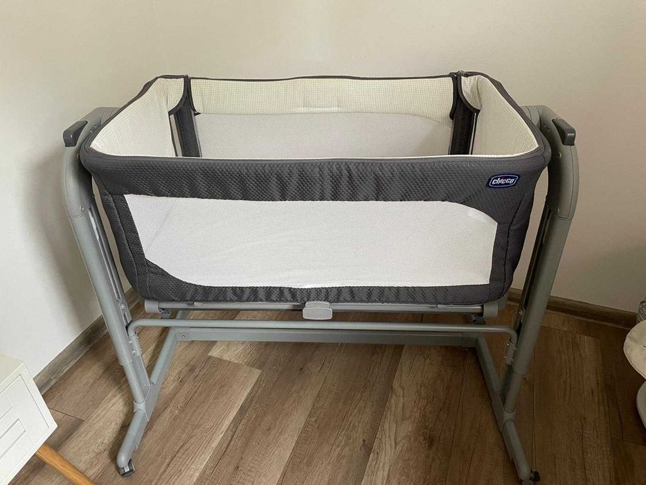 Łóżko Chicco NEXT2ME MAGIC MOON GREY+Karuzela+Projektor