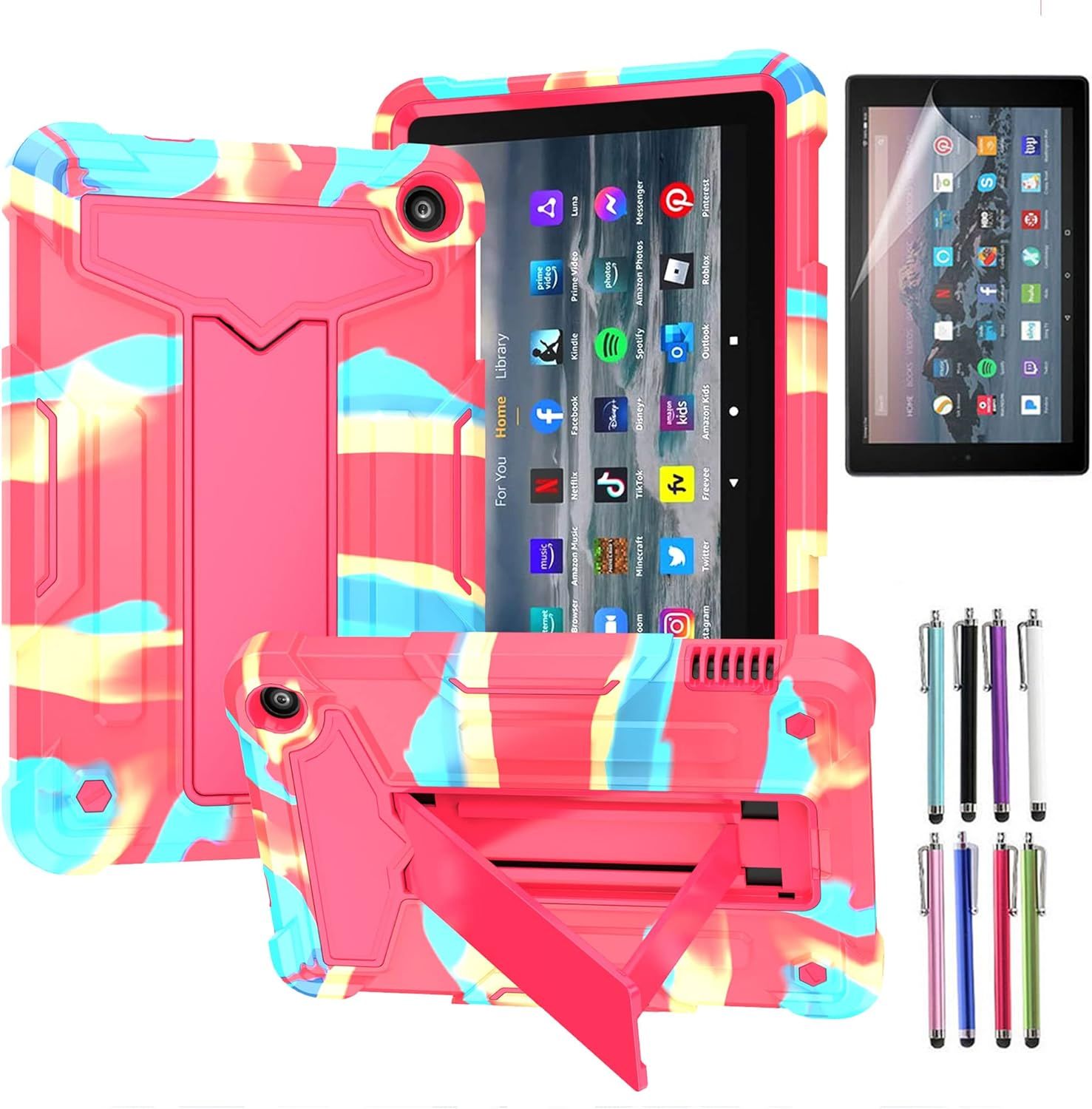 Etui do Amazon Fire 7 7.0" Pancerne z Podstawką Różowe