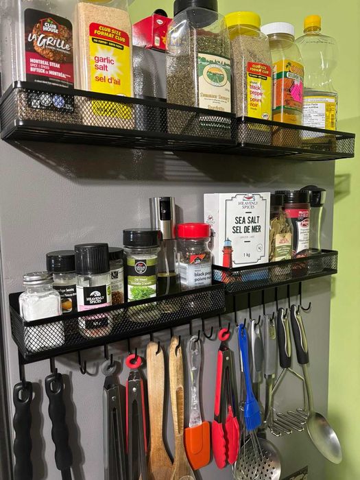 Magnetyczny stojak na przyprawy do lodówki, 3-pak NOWY