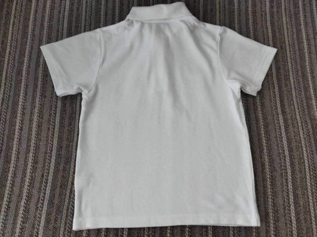 Біла футболка 104см сорочка поло 4р. Tu рубашка
