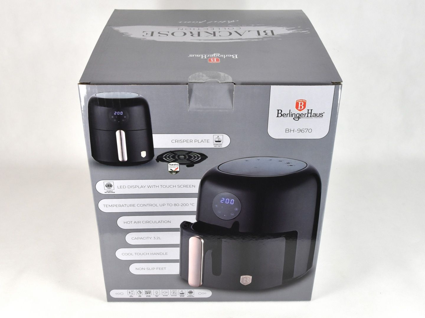 Frytkownica beztłuszczowa Berlinger Haus BH-9670, Air Fryer (NOWA)