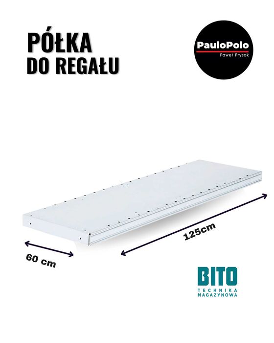 Półka do regału BITO 125x60 cm ocynk 50 zł netto
