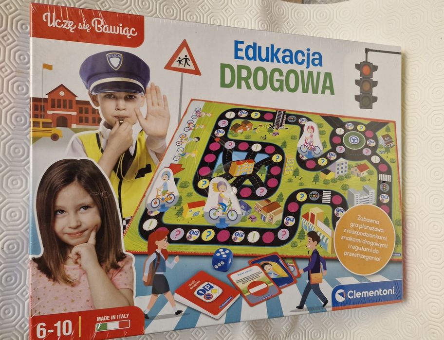 Gra Edukacja Drogowa – NOWA, zafoliowana! Super zabawa + nauka – 6–10