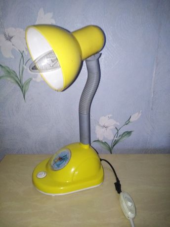 Настольная лампа с часами детская светильник
