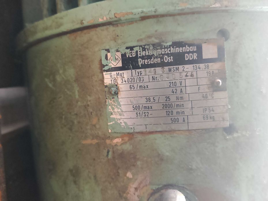 Silnik Prądu Stałego Prądnica Generator Motoreduktor Vem 8,8 KW 210V