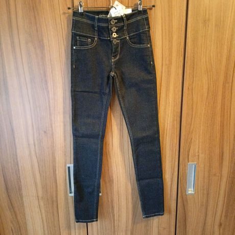 2 pary spodni jeansowych skinny/ rurki r.32, nowe