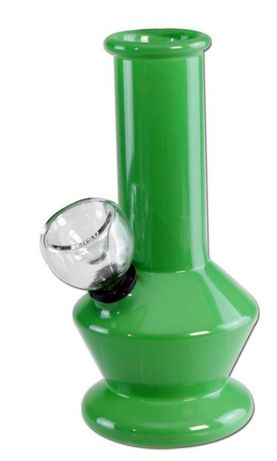 Bongo Szklane GREEN mobilne , małe poręczne AKCESORIA dla palaczy