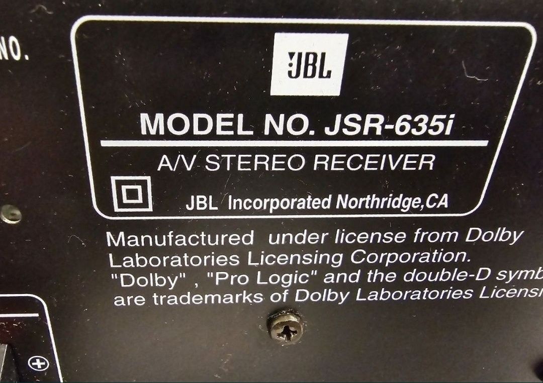Wzmacniacz JBL JSR-635i. 2 x 80 Wat
Wzmacniacz JBL JSR-635i. 2 x 80 Wa
