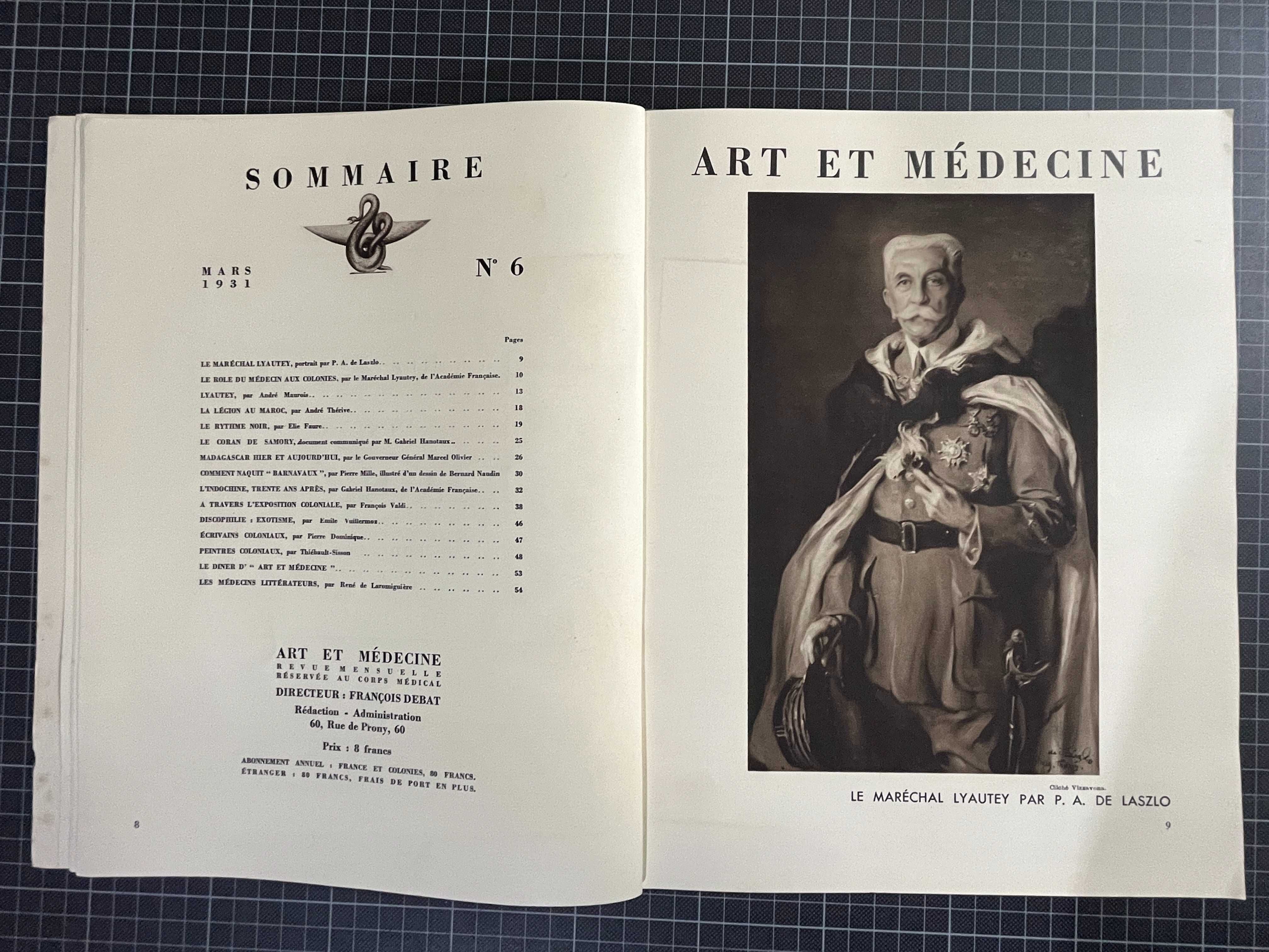 Art et Medicine - Edições de Março, Abril, Maio e Junho de 1931