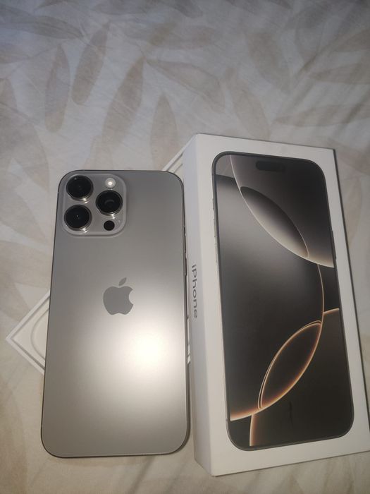 Iphone 16 pro max with box and extra covers