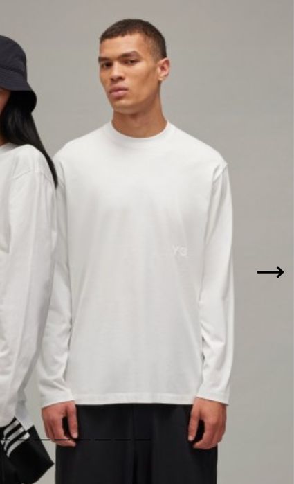 Білий лонгслів Y-3 x adidas