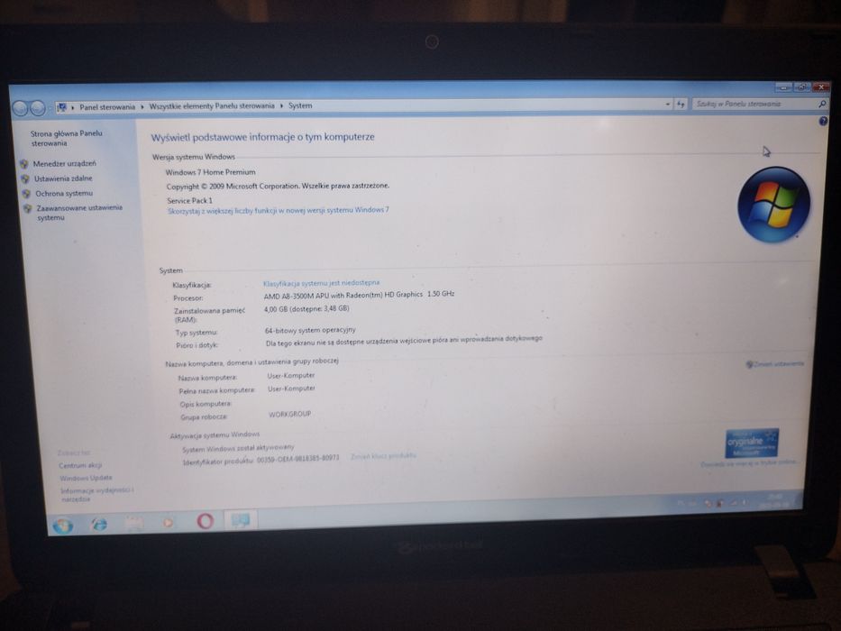 Sprawny Laptop Notebook Packard Bell EasyNote TS11SB / P5WS5