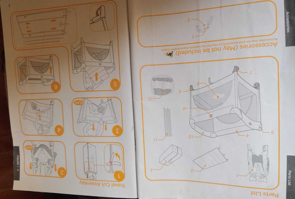 Berço de Viagem Joie Allura 120. Com caixa e manual.Como novo