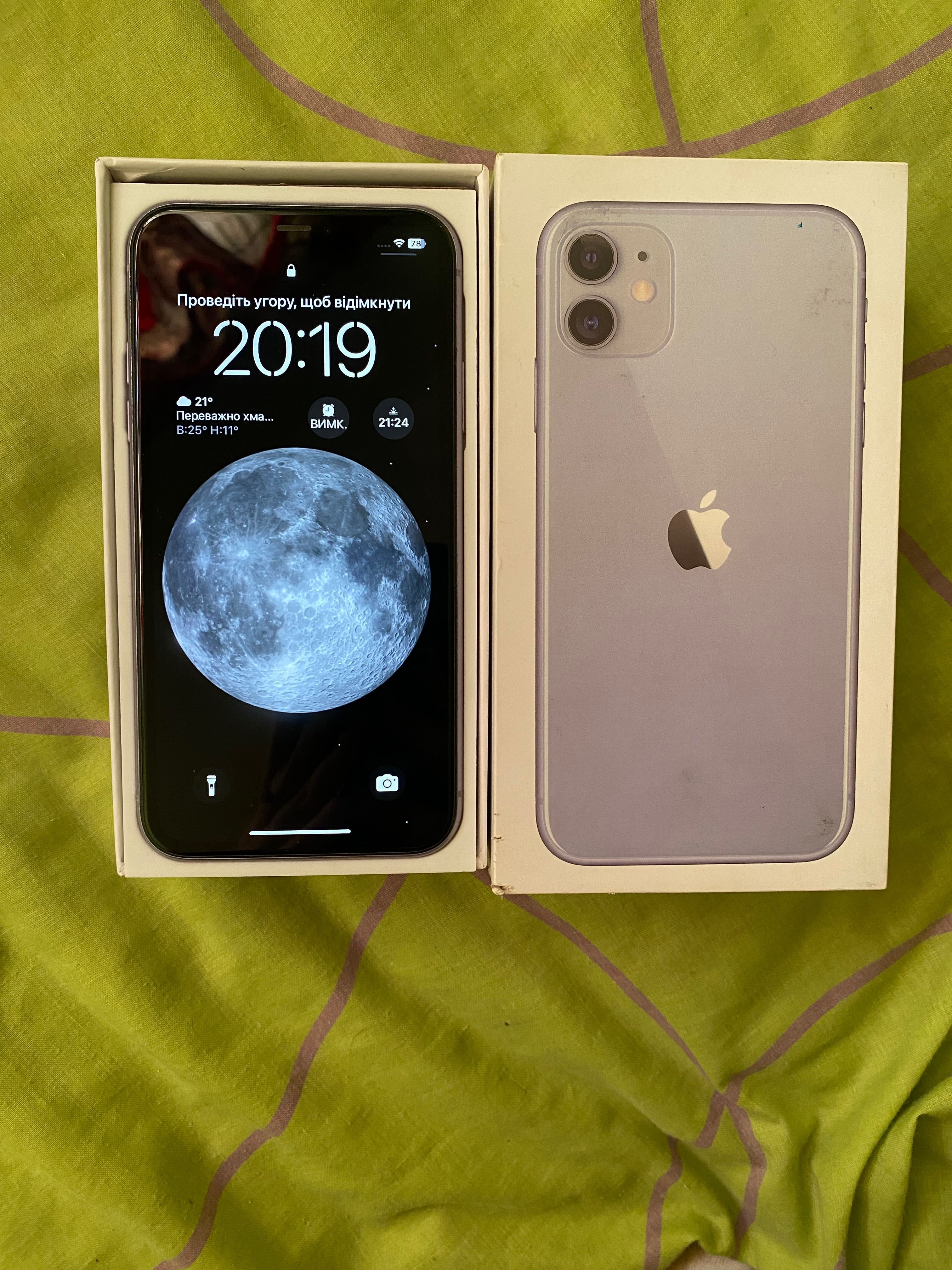 Apple iPhone 11 128 Gb Purple ідеальний стан r-sim