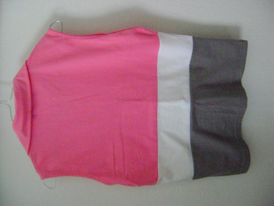 Camisola rosa, branca e cinzenta da Weeck