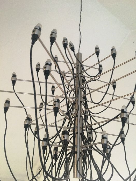 Lampa wisząca Gino Sarfatti 42 żarówki loft industrialna