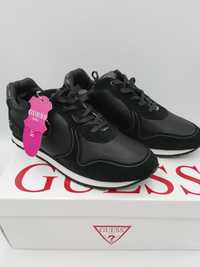 NOWE buty GUESS czarne skórzane sneakersy trampki rozmiar 39