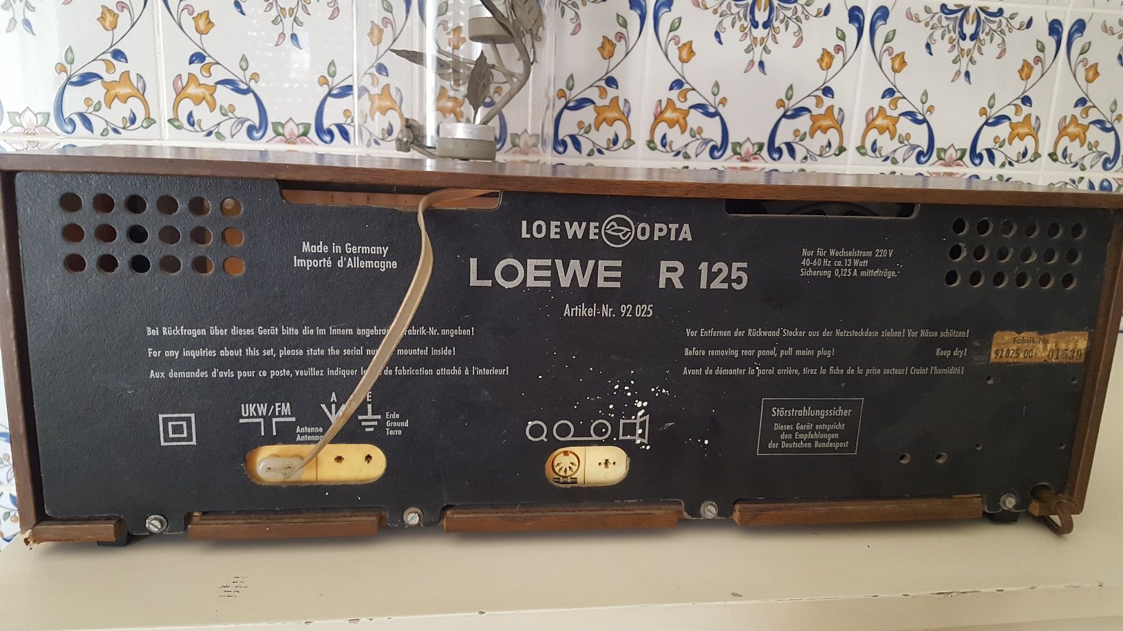 Loewe Opta R125 Rádio  vintage