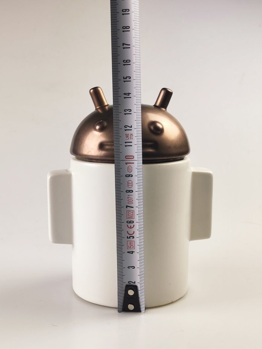 Kubek z przykrywką dla geeka, android, T-bot