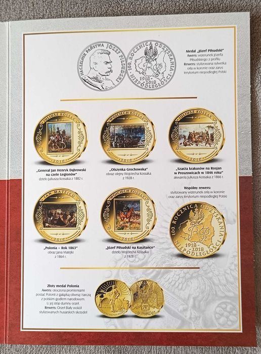ZESTAW MONET 100 LAT Polskiej Niepodległości - DROGA DO WOLNOŚCI
