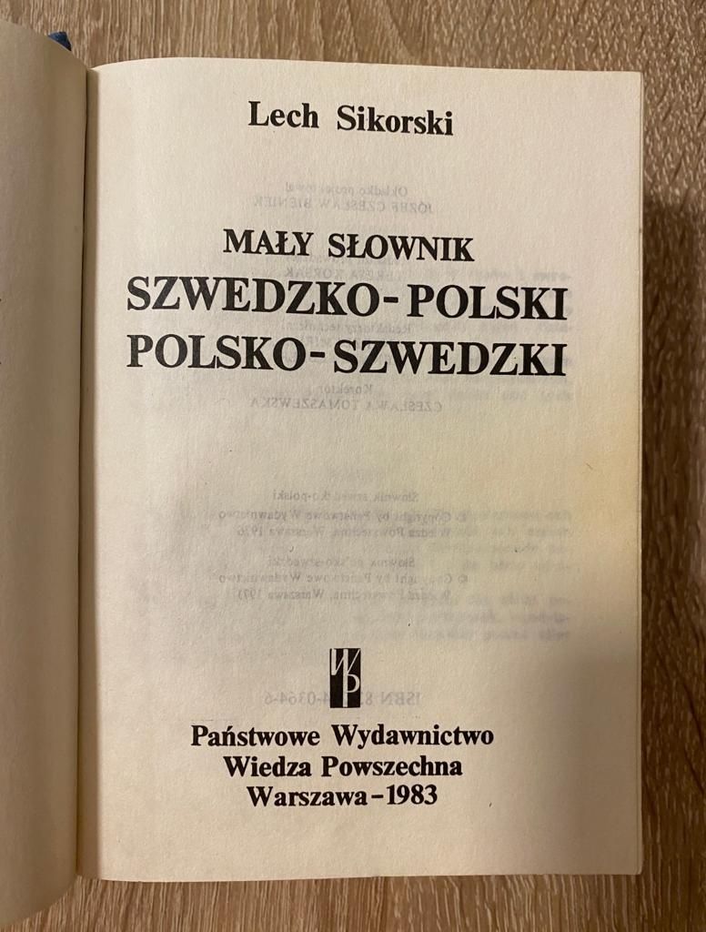 Słownik polsko szwedzki i szwedzko polski w jednym