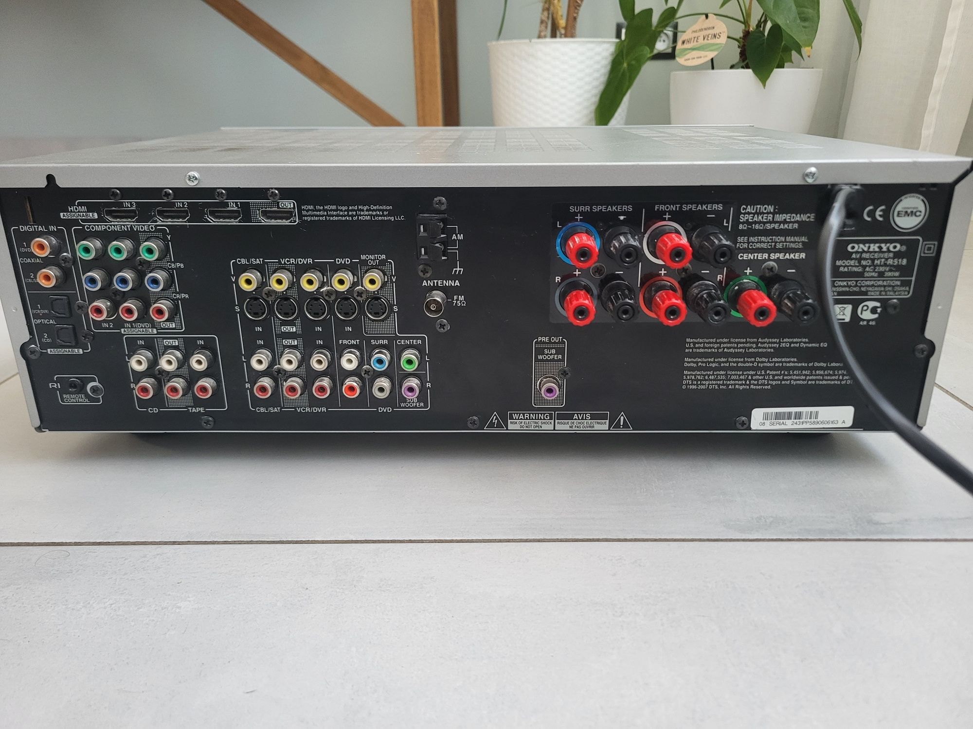 Zestaw , amplituner Onkyo HT-R518 + DVD Onkyo DV-SP405 głośniki gratis