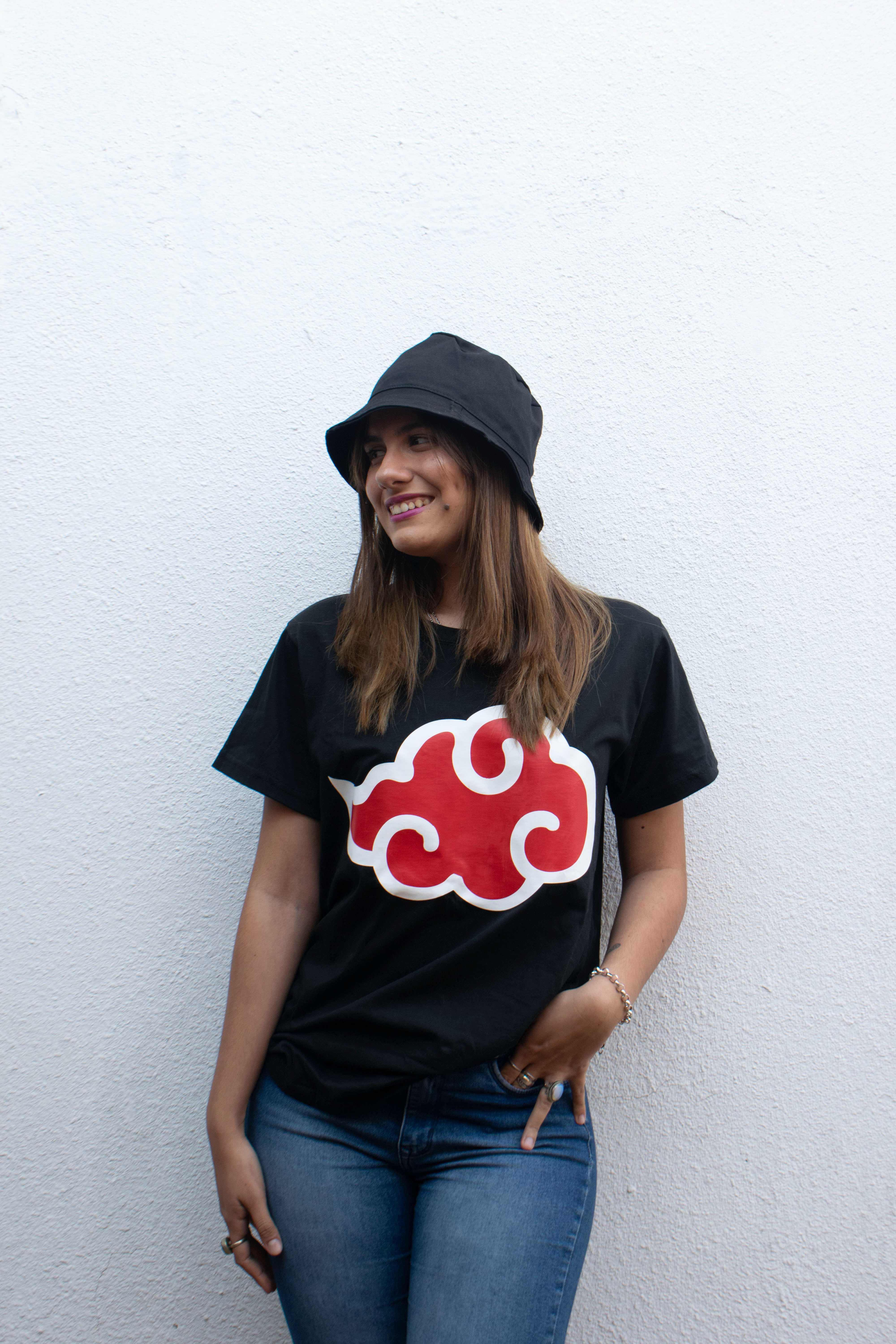 Naruto Akatsuki T-shirt Unisex Algodão