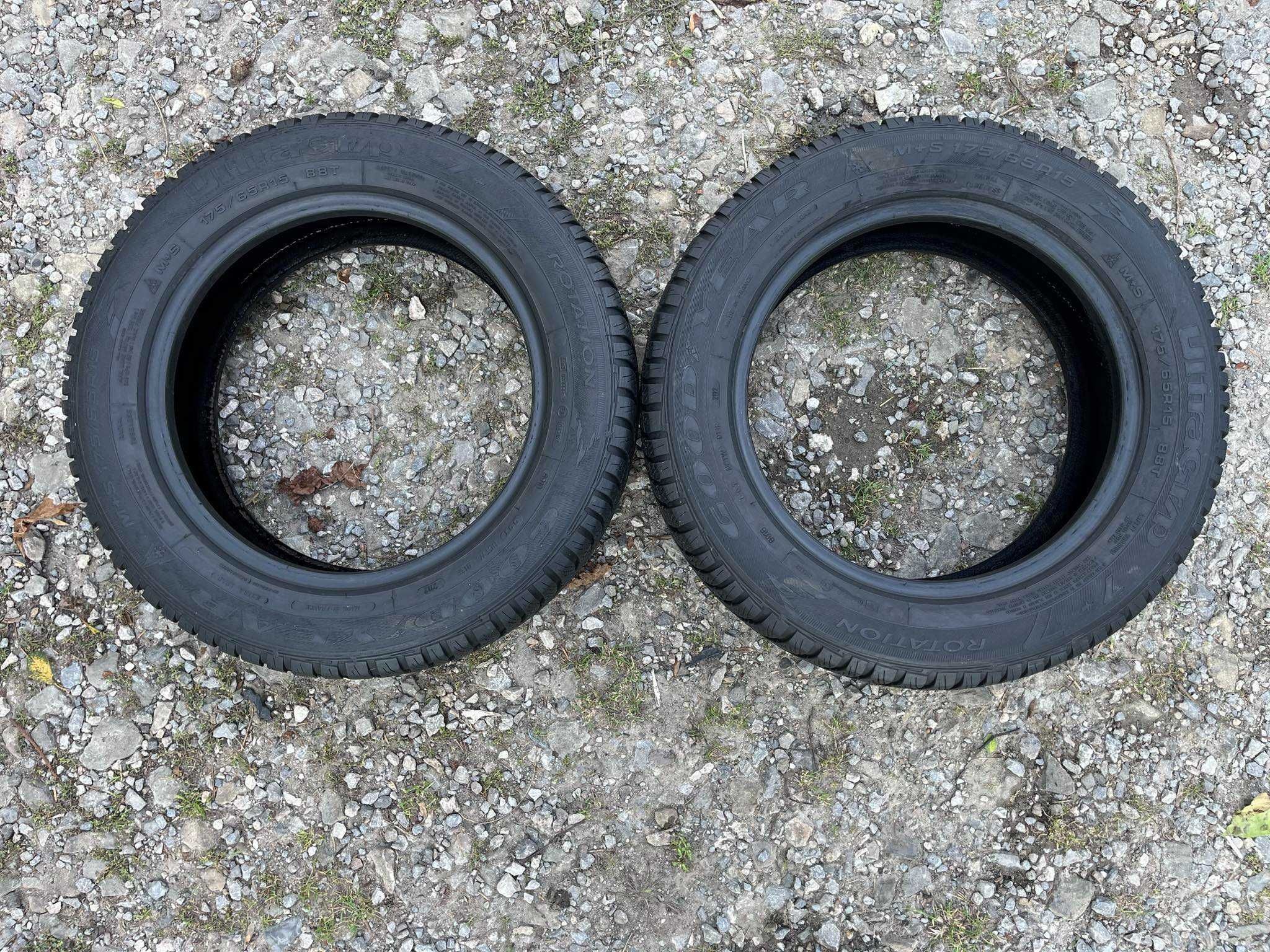 Opony 175/65R15 Goodyear Ultragrip 7+ Zima 2sztuki 6mm bieżnika