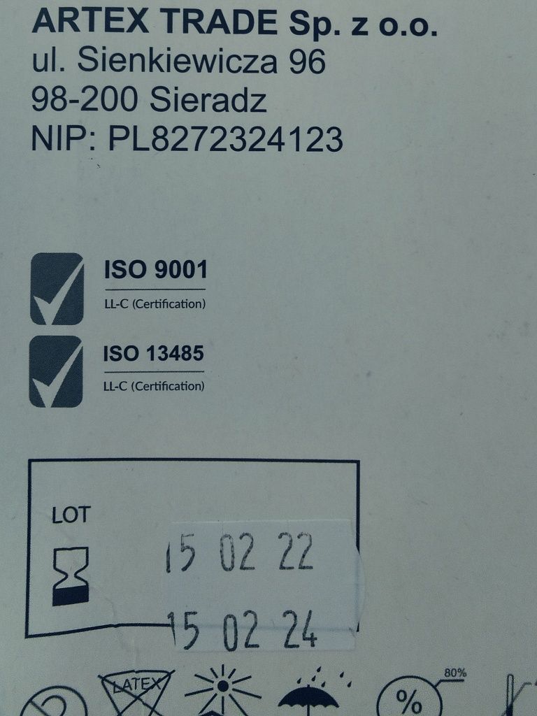 Maseczka  ochornna fpp2 artex opakowanie 50szt