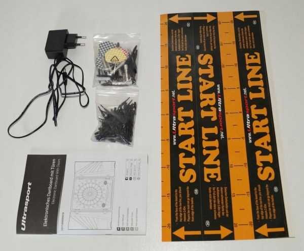 Ultrasport Elektroniczna tarcza do gry w darta z drzwiami zamykana