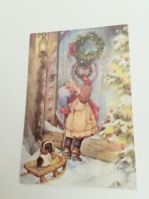 Postal de natal de Lisi Martin de 1992