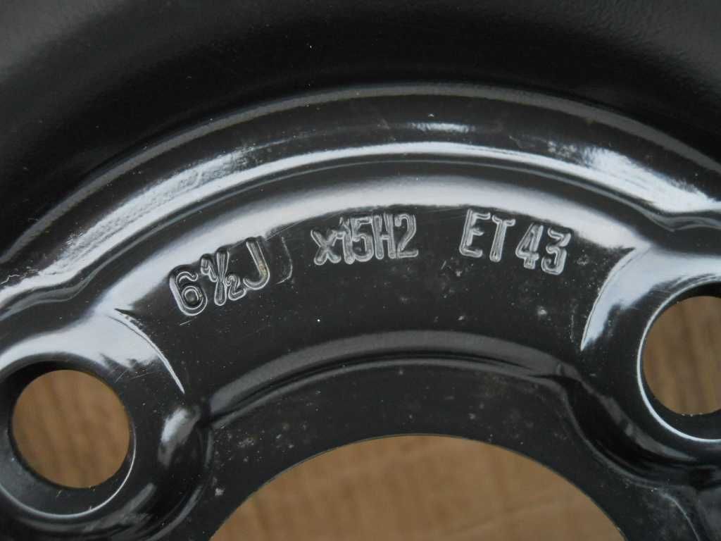 Nieużywana, ORYGINALNA felga stalowa 15 FIAT Stilo, 4x98, 6,5J, ET43