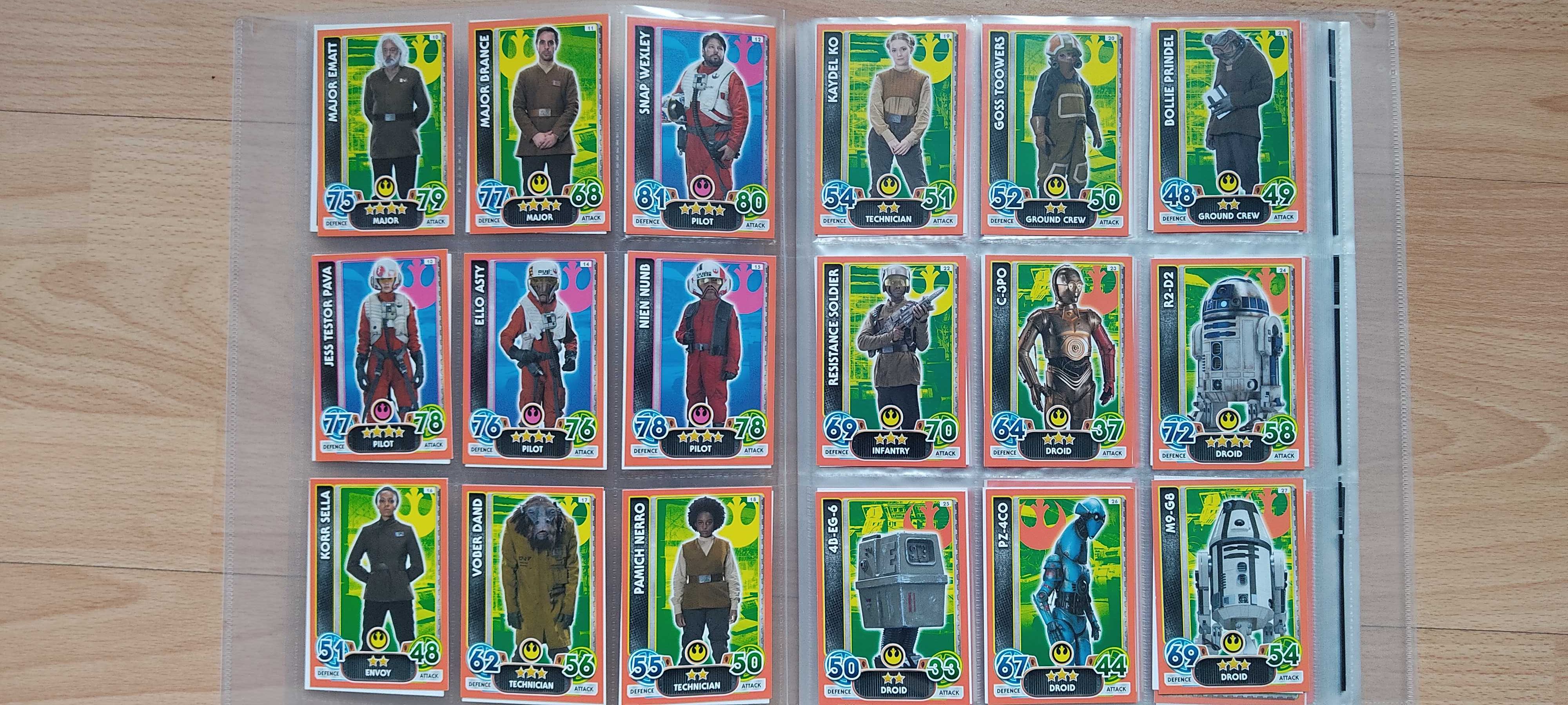 Karty Topps Star Wars Force Attax oraz Rogue One 350 kart