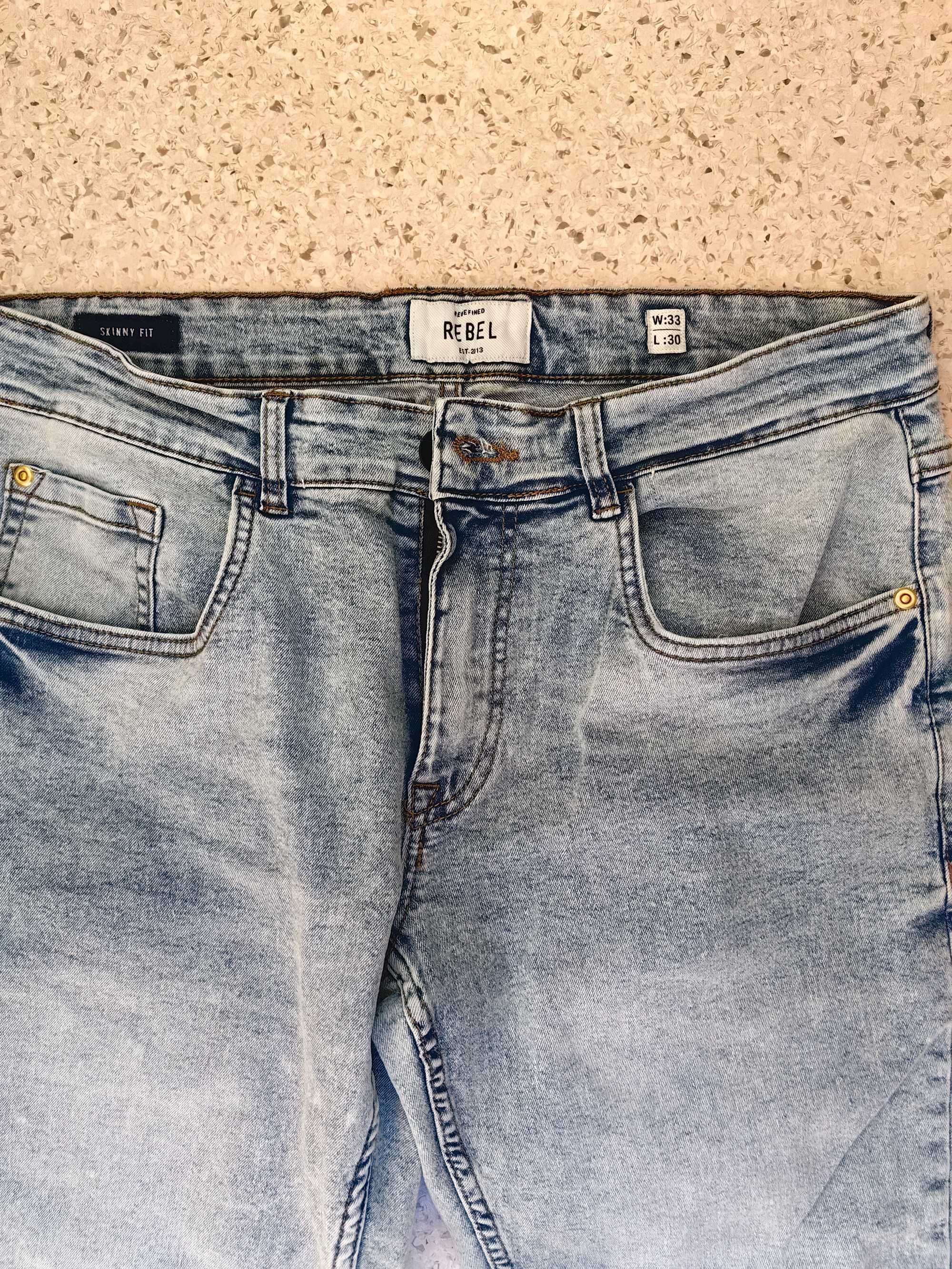 Spodnie, jeansy, Rebel, r. L, męskie