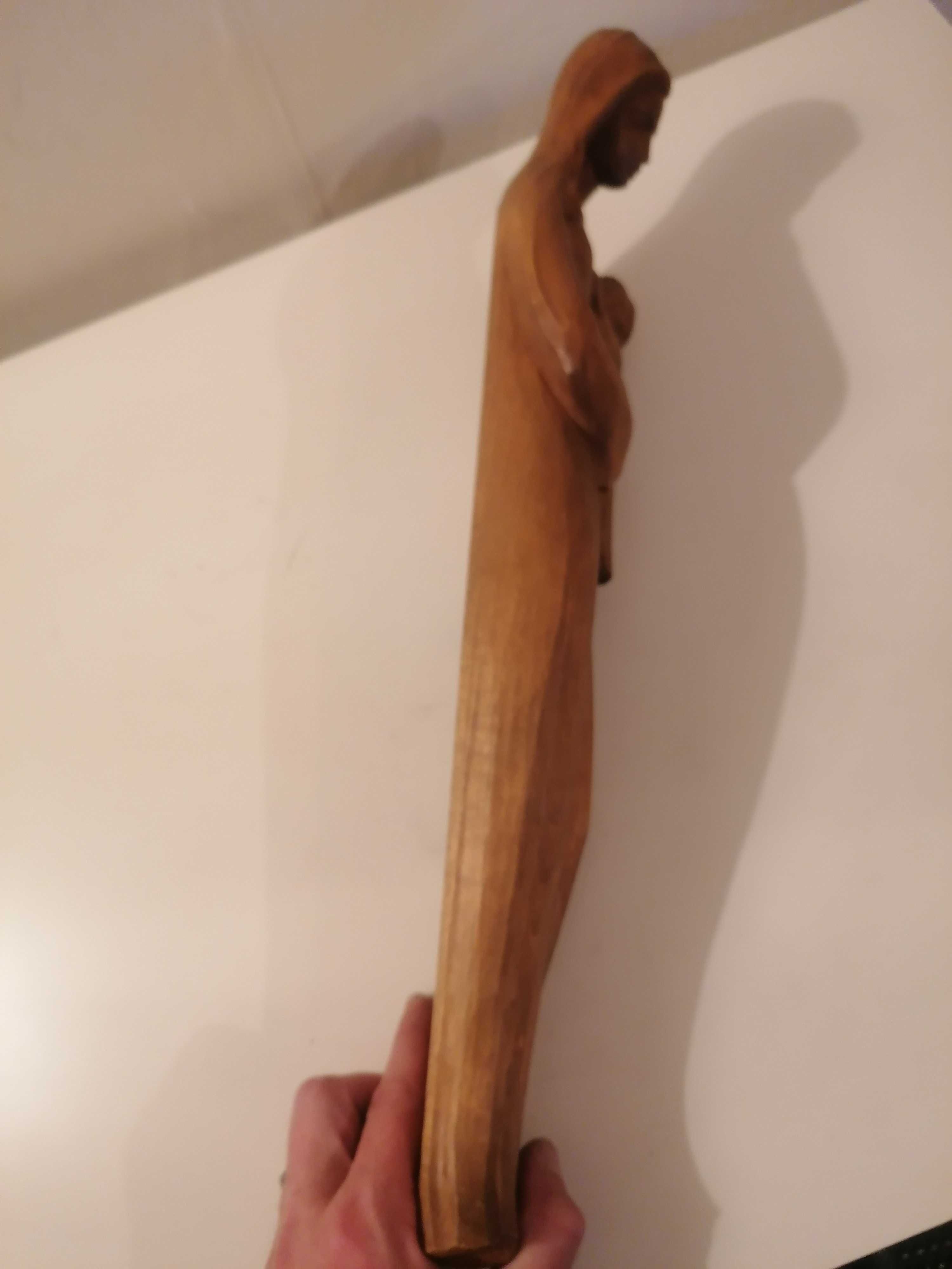 Stara ręcznie wykonana drewniana figurka MB