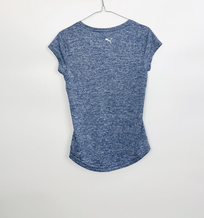 Dopasowany niebieski T-shirt sportowy S 36