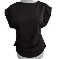 Bluzka damska czarna, profilowana, luźne rękawki, włoska marka Mooij!
