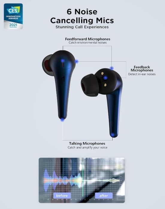 1More Comfobuds Pro Bezprzewodowe Słuchawki Douszne Uszkodzony