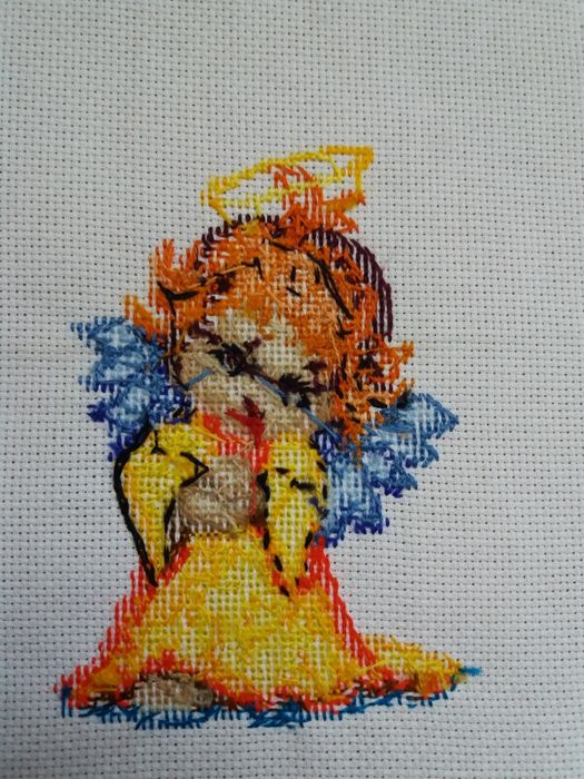 Вишивка хрестиком Ангелик / Ангел / вышивка оберег  Ангел