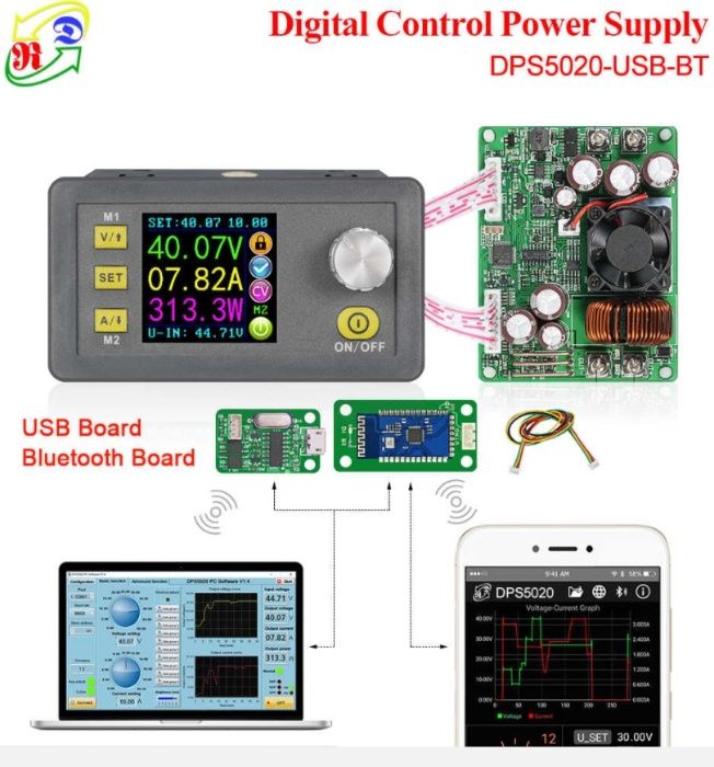 RD DPS 5020 DPS5020 USB Bluetooth преобразователь 0-50В, 0-20A