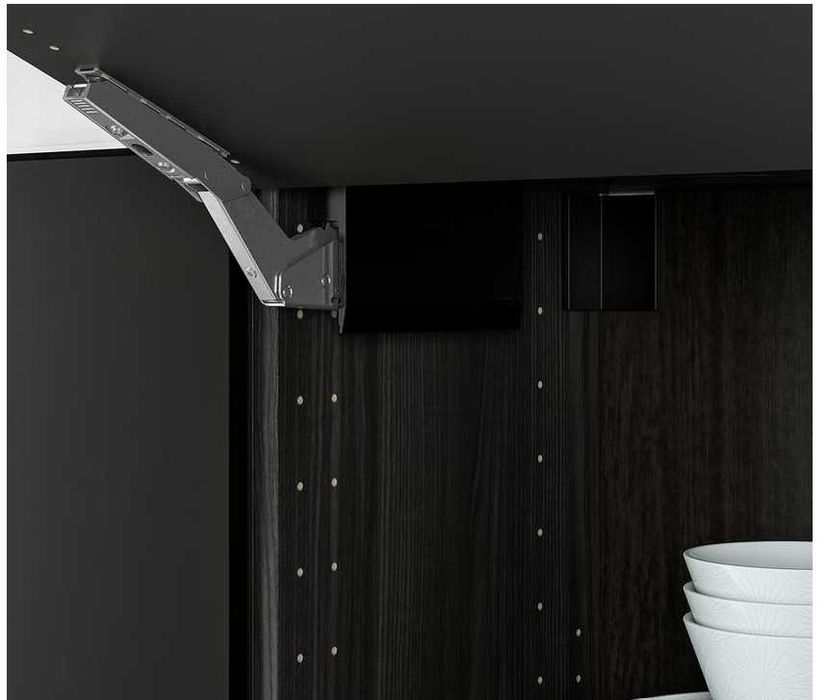 Dobradiça c/amort p/porta horiz UTRUSTA, preto