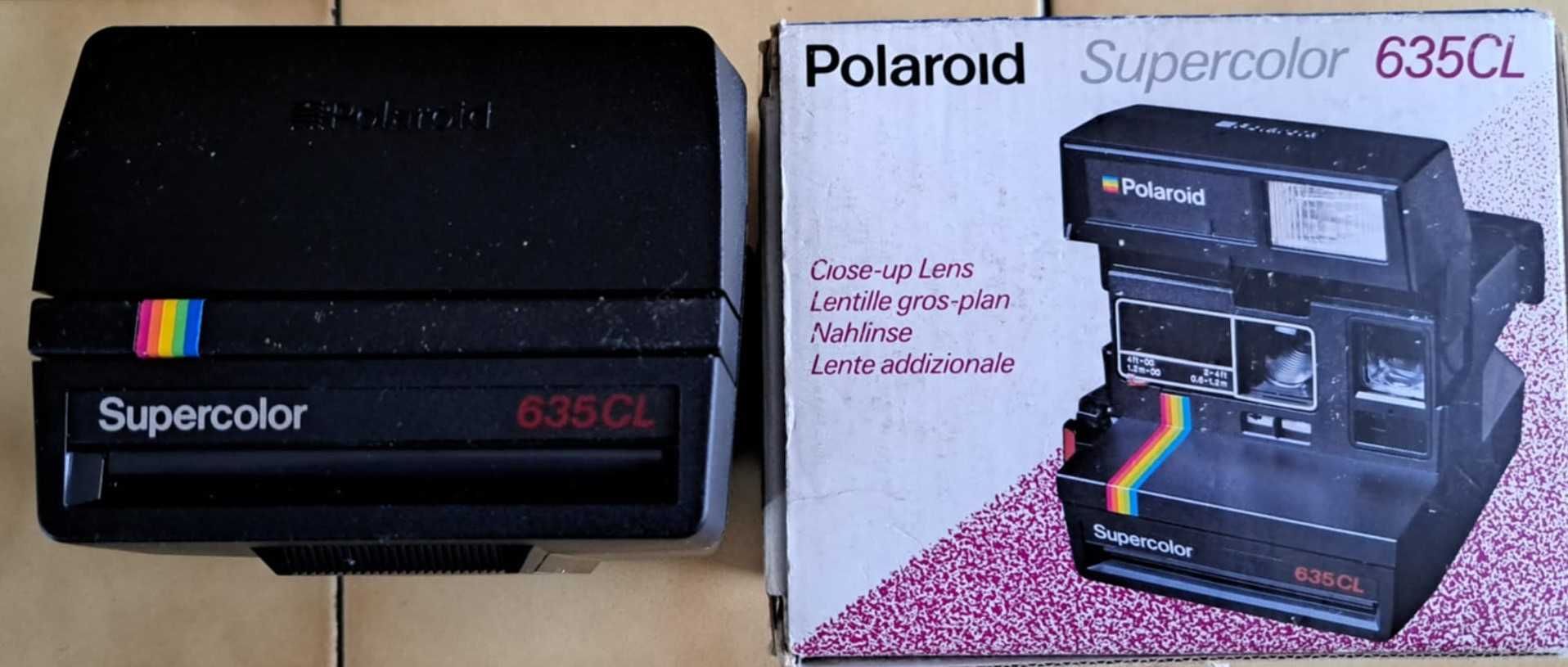 Aparat natychmiastowy Polaroid Supercolor 635 CL Czarny z paskiem tęcz
