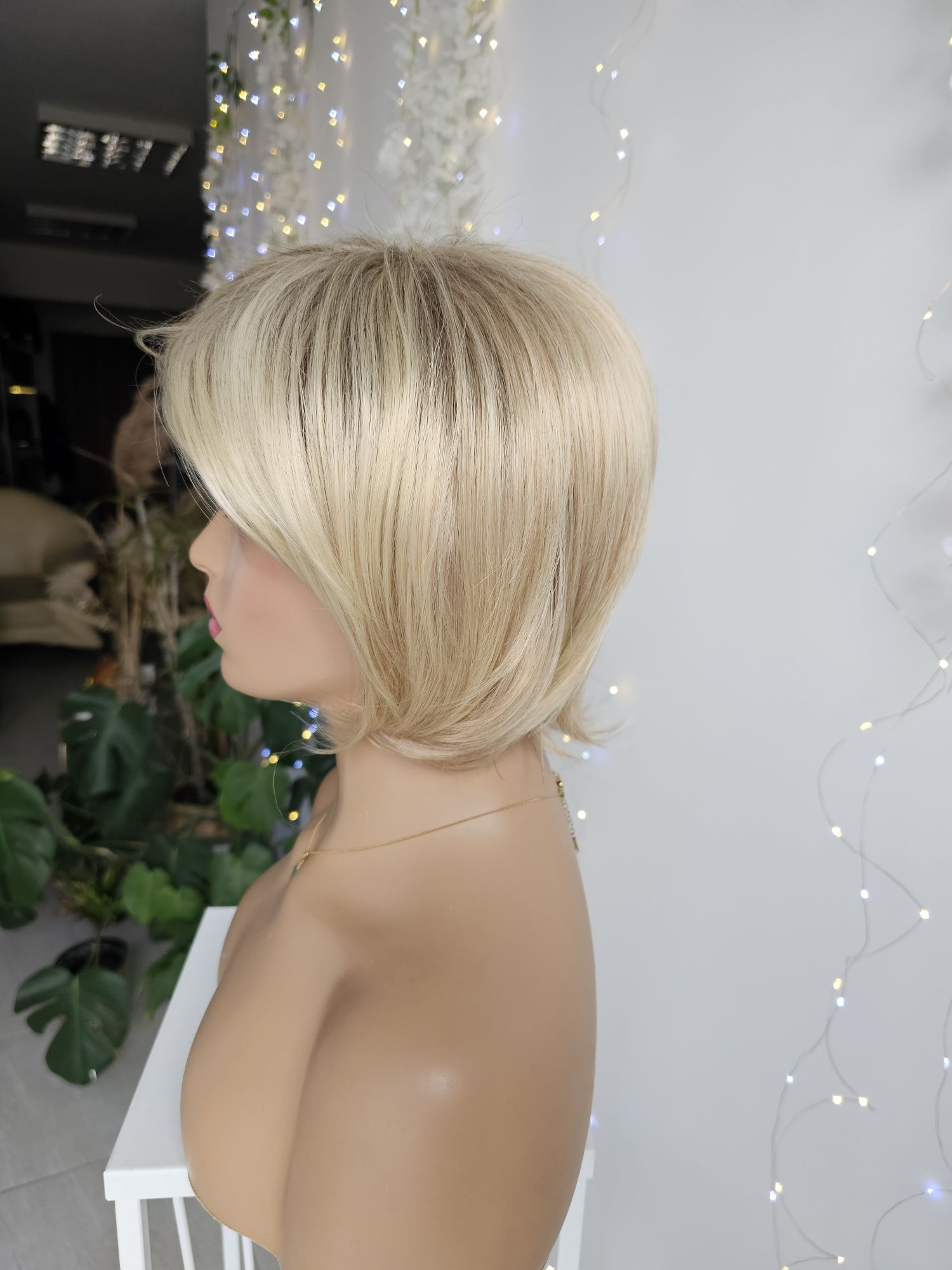 Peruka blond 3D z odrsostem KBS-29 zmiana grzywki naturalny efekt