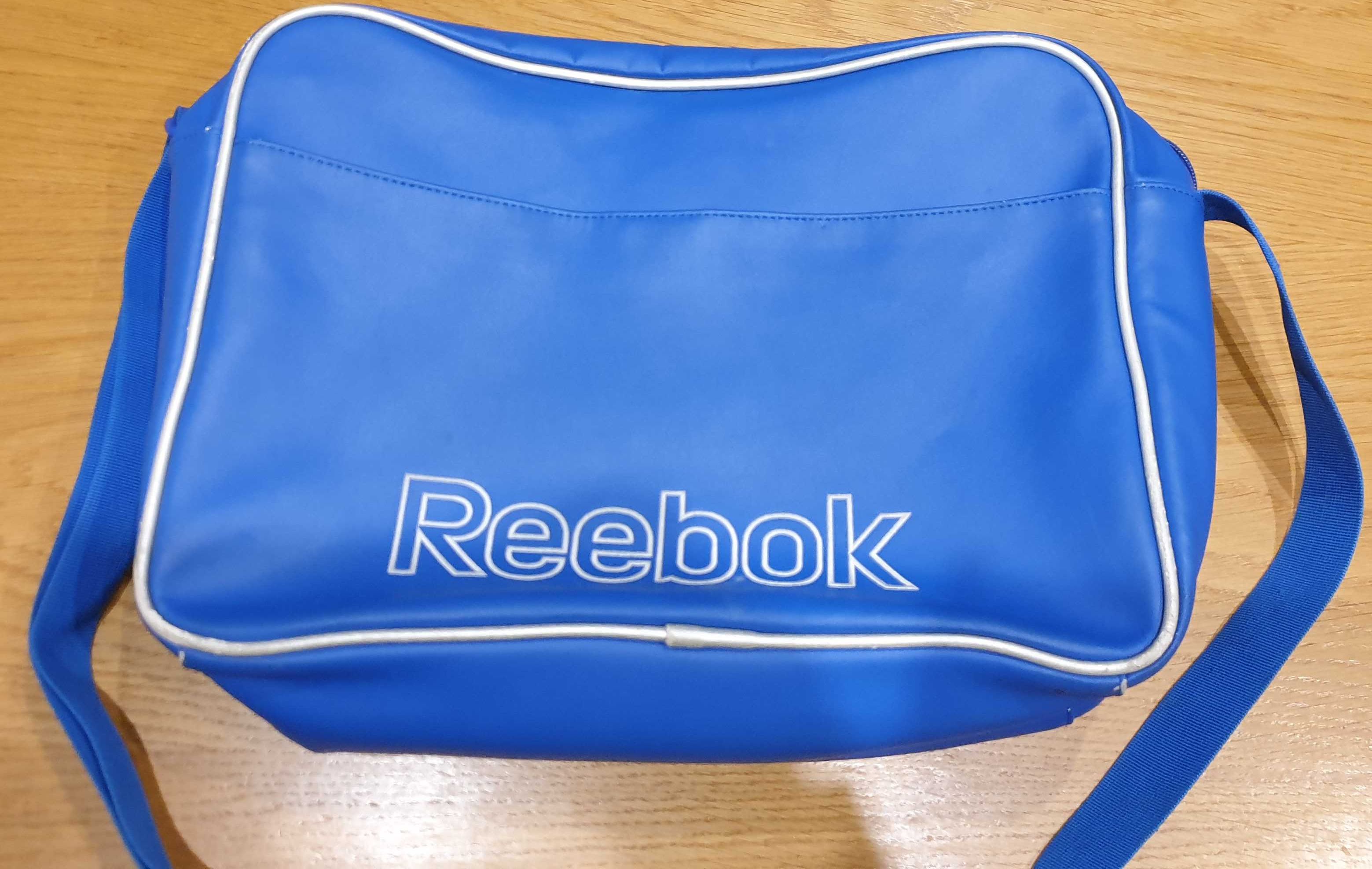 torba na ramię Reebok, niebieska - oldskulowa - używana