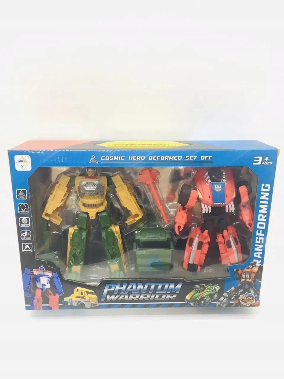 Zestaw 2 Figurki Tranformer Warior Robot Auto